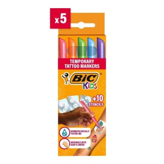 caja 5 rotulad. bic temporary tattoo+plant