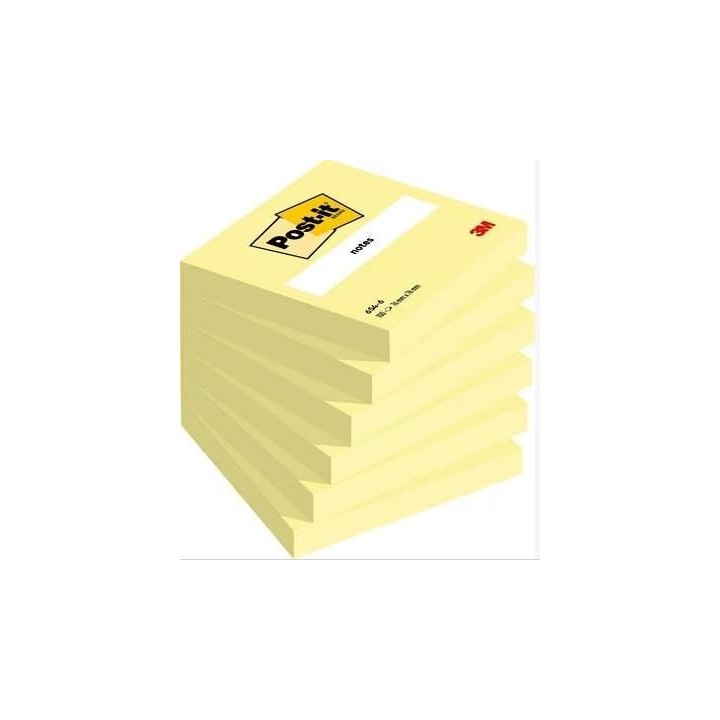 paq. 6 bloc 100h notas post-it 76x76 amar canary