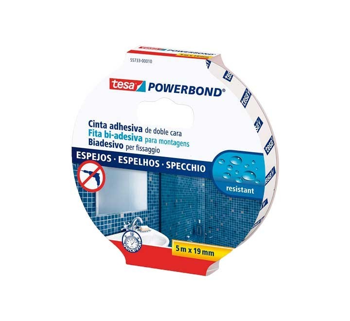 tesa c.doble cara powerbond espejos adh.5mx19mm