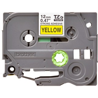 brother cinta super adhesiva brother tzes631 12mm x 8m amarillo - negro