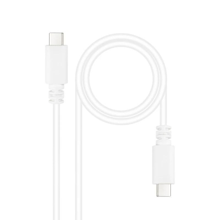 nanocable cable usb2.0 3a usb-c/m-m 1 m blanco