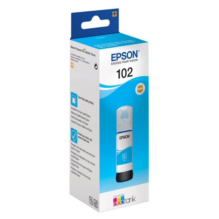 epson botella tinta ecotank 102 cyan