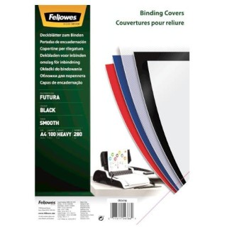 pack 100 portadas polipropileno negro 450 micras a4 fellowes 54772