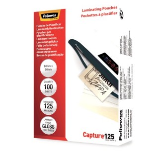 pack 100 bolsas plastificacion 60x90 125 micras fellowes 5397402