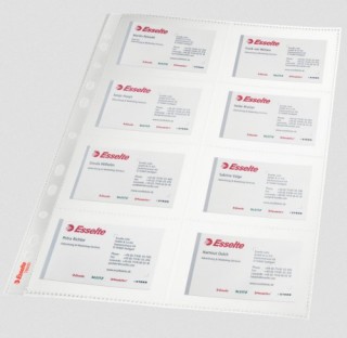 bolsa 10 fundas tarjetas visitas multitaladro pvc formato a4 110 micras esselte 78930