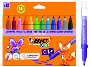 estuche 12 rotuladores confort jumbo rotuladores bic 517250