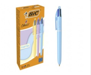 boligrafo 4 colores cuerpo pastel bic 517320