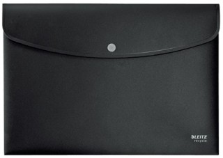 sobres polipropileno opaco a4 con broche boton recycle negro leitz 46780095