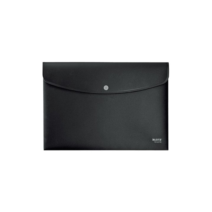 sobres polipropileno opaco a4 con broche boton recycle negro leitz 46780095