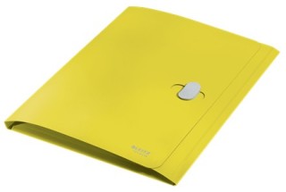 carpeta polipropileno 3 solapas y cierre broche giratorio a4 recycle amarillo leitz 46220015