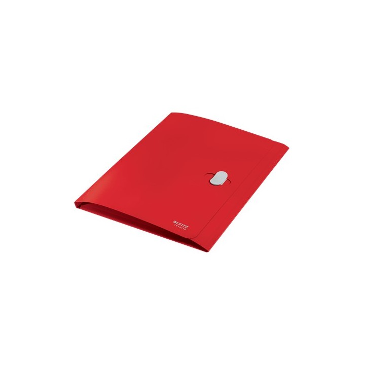 carpeta polipropileno 3 solapas y cierre broche giratorio a4 recycle rojo leitz 46220025