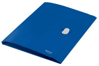 carpeta polipropileno 3 solapas y cierre broche giratorio a4 recycle azul leitz 46220035