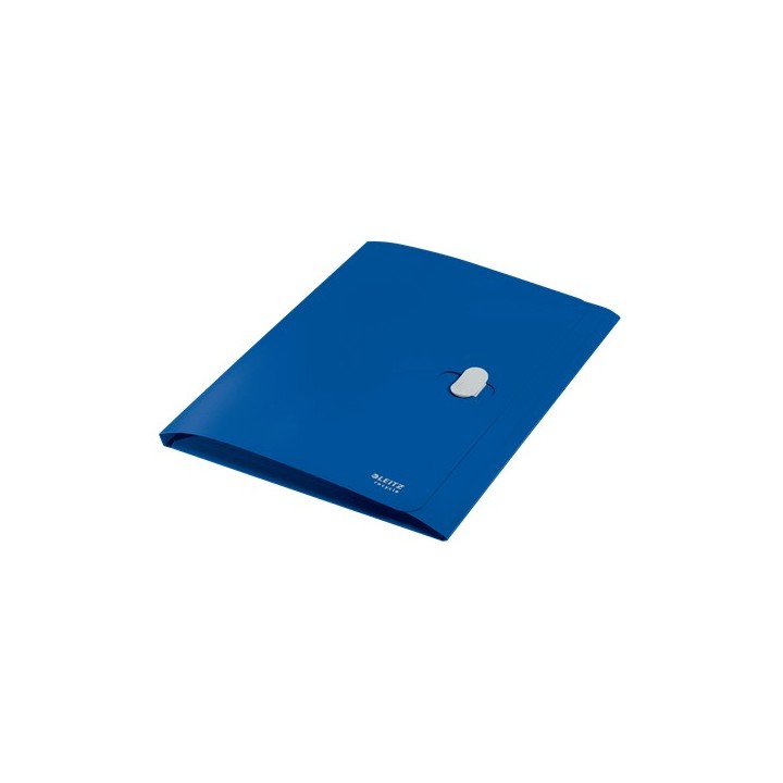 carpeta polipropileno 3 solapas y cierre broche giratorio a4 recycle azul leitz 46220035
