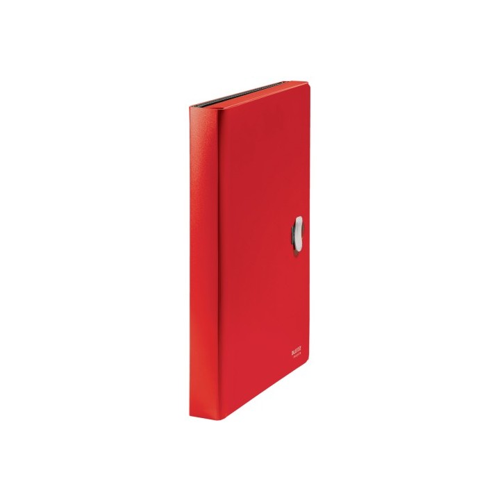 carpeta polipropileno acordeon 5 posiciones+bolsillo frontal broche giratorio a4 recycle rojo leitz