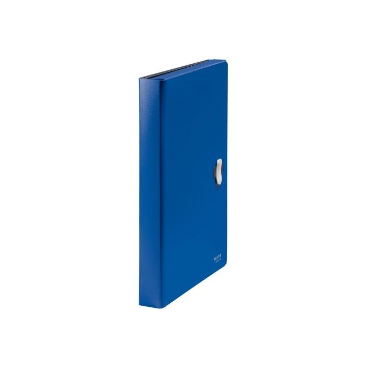 carpeta polipropileno acordeon 5 posiciones+bolsillo frontal broche giratorio a4 recycle azul leitz