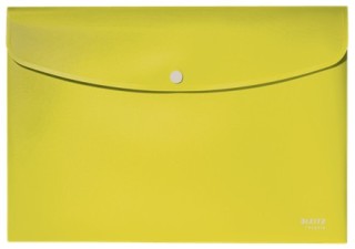 sobres polipropileno opaco a4 con broche boton recycle amarillo leitz 46780015