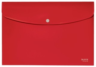 sobres polipropileno opaco a4 con broche boton recycle rojo leitz 46780025