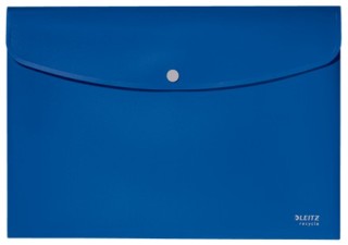sobres polipropileno opaco a4 con broche boton recycle azul leitz 46780035