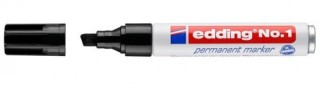 marcador permanente punta biselada 1-5mm no1 negro edding 1-01
