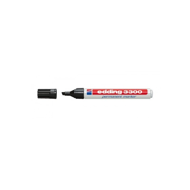 marcador permanente punta biselada 1-5mm 3300 negro edding 3300-01