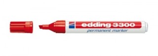 marcador permanente punta biselada 1-5mm 3300 rojo edding 3300-02