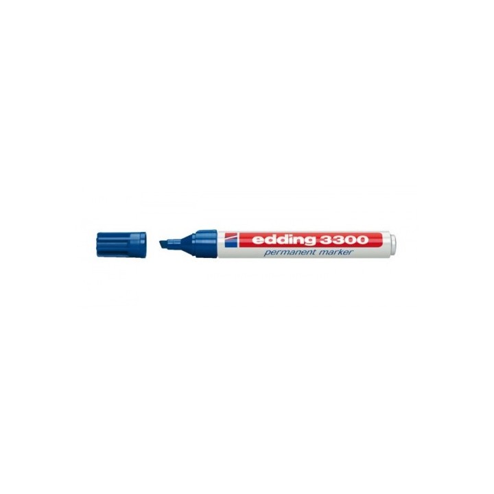 marcador permanente punta biselada 1-5mm 3300 azul edding 3300-03