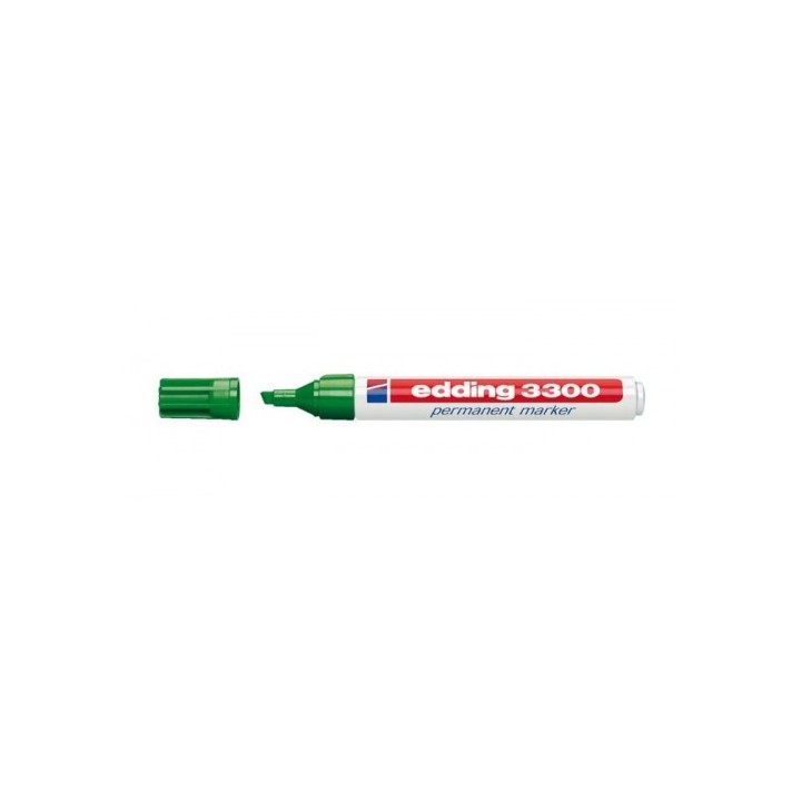 marcador permanente punta biselada 1-5mm 3300 verde edding 3300-04
