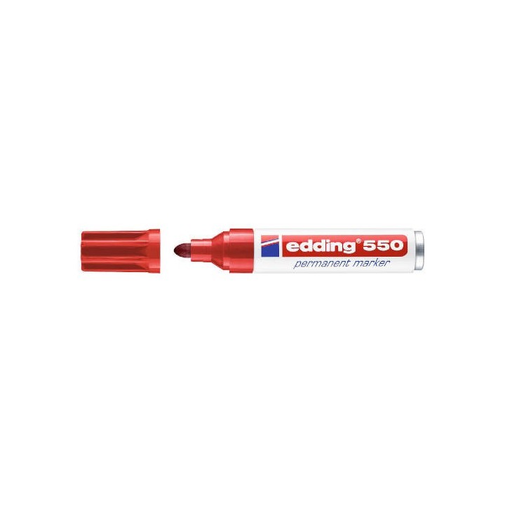 marcador permanente punta redonda 3-4mm 550 rojo edding 550-02