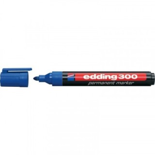 marcador permanente punta redonda 1.5-3mm 300 azul edding 300-03
