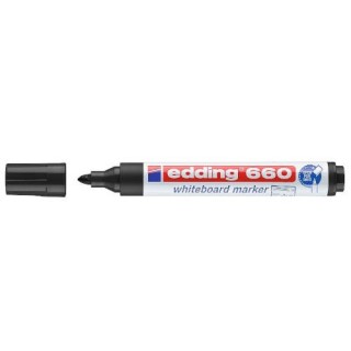 marcador pizarra blanca 660 1,5-3mm negro edding 660-01