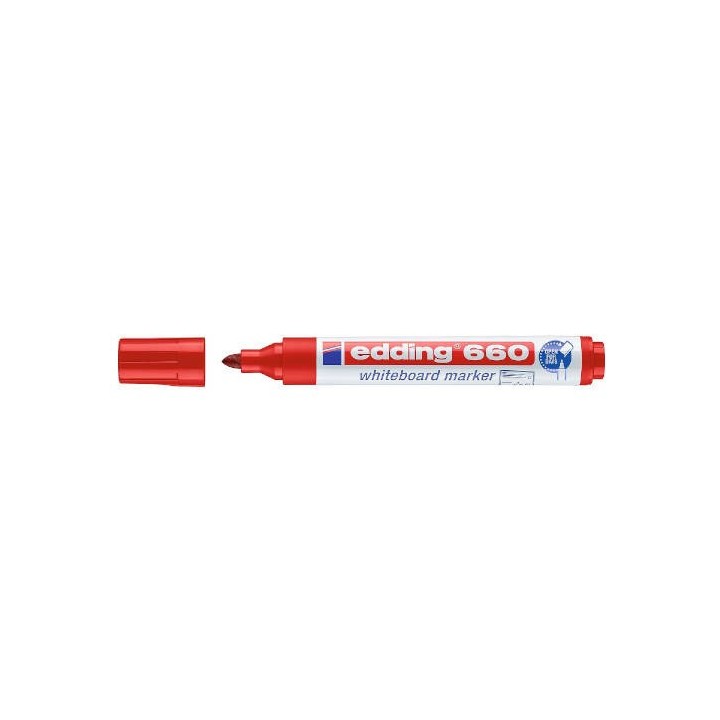 marcador pizarra blanca 660 1,5-3mm rojo edding 660-02