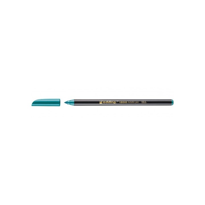 rotulador punta fina 1200 verde metalico edding 1200-074