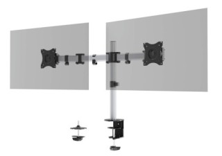 soporte y brazos articulados select para 2 pantallas durable 509523