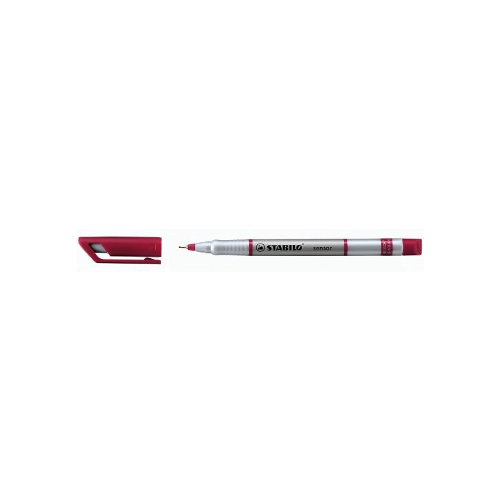rotulador sensor punta fina 0,3mm. rojo stabilo 189/40
