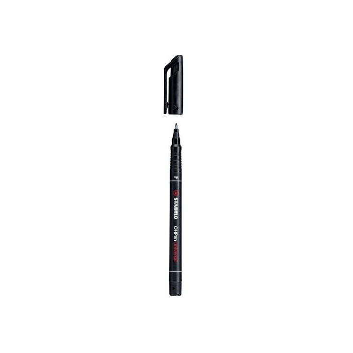 marcador permanente punta fina ohpen universal 0,7mm. negro stabilo 842/46