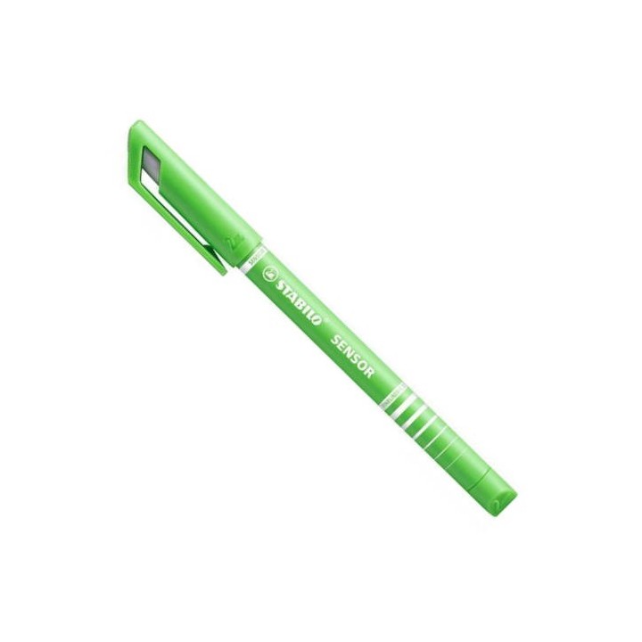 rotulador sensor punta fina 0,3mm. verde claro stabilo 189/43