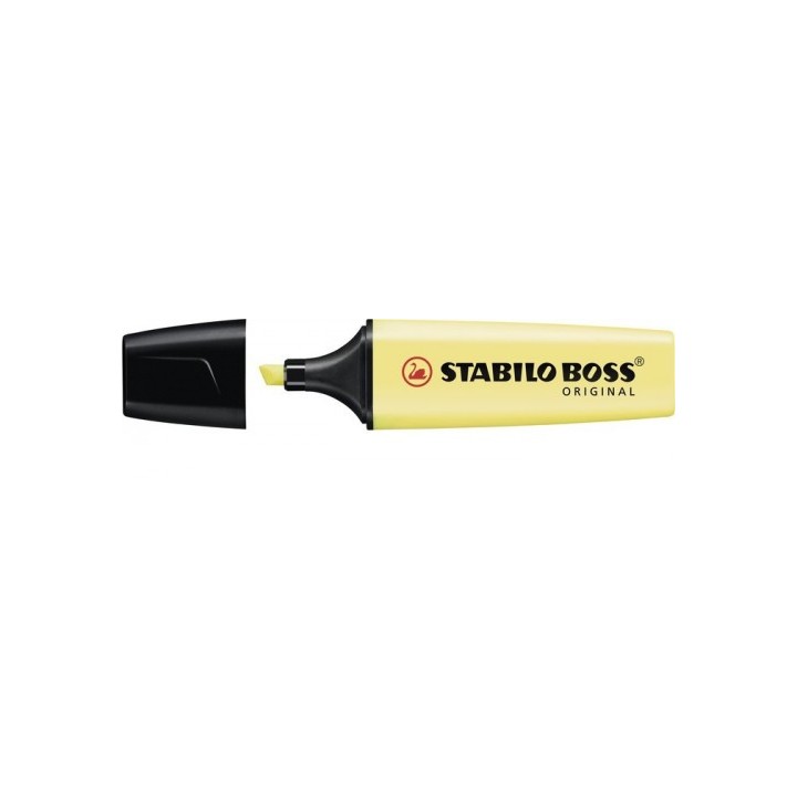 marcador.fluorescente boss trazo 2/5mm. amarrillo pastel stabilo 70/144