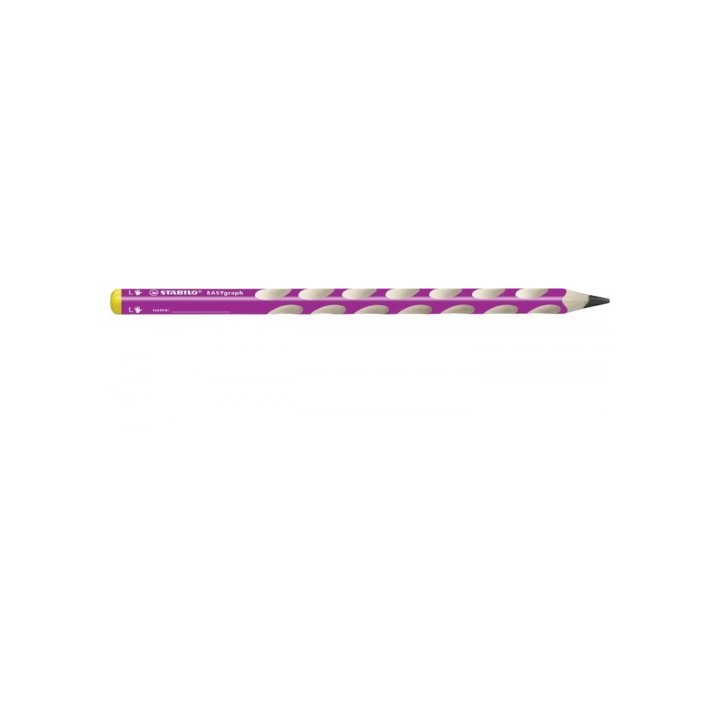 lapiz ergonomico easygraph para zurdos hb 3,15mm. rosa stabilo 321/01-hb-6