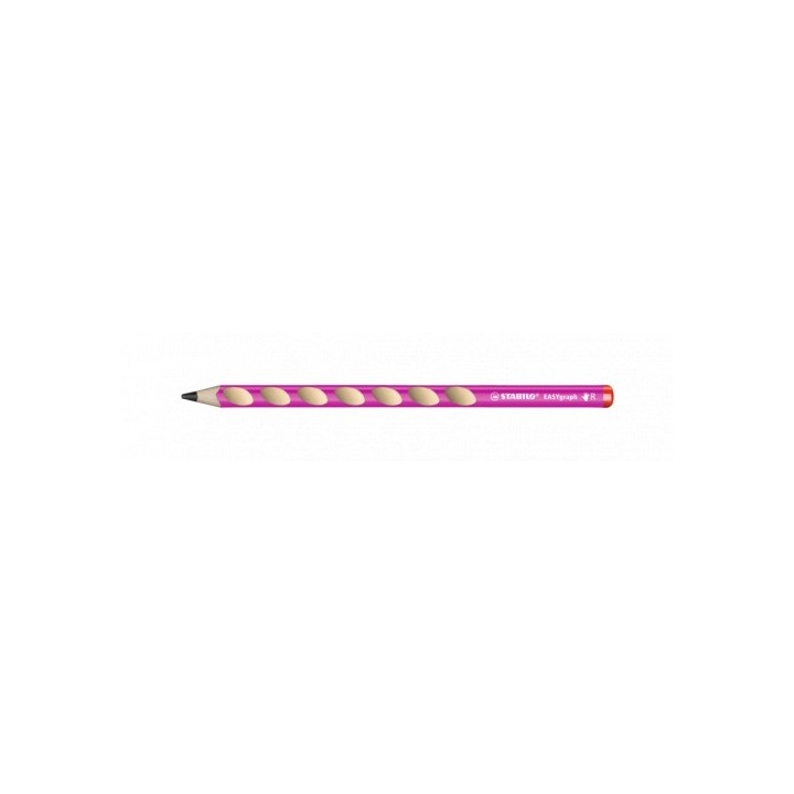 lapiz ergonomico easygraph para diestros hb 3,15mm. rosa stabilo 322/01-hb