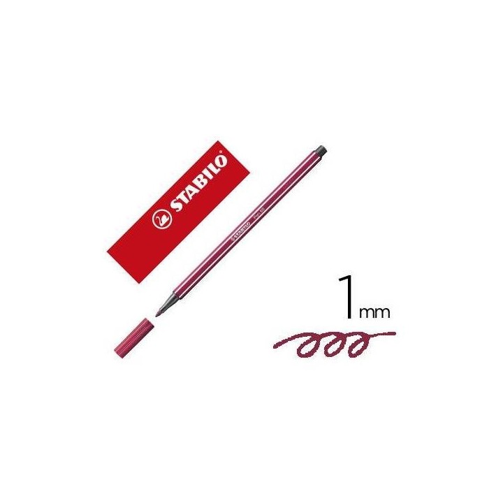 rotulador premium con punta de fibra biselada pen 68 max color purpura stabilo 768/19