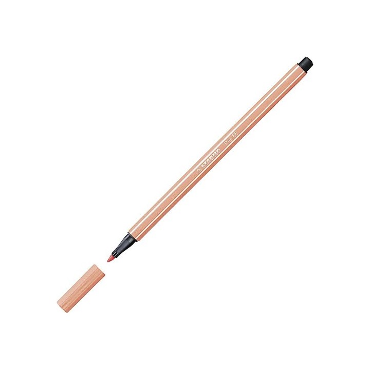rotulador premium con punta de fibra biselada pen 68 max color albaricoque stabilo 768/26
