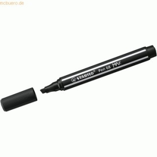 rotulador premium con punta de fibra biselada pen 68 max color negro stabilo 768/46