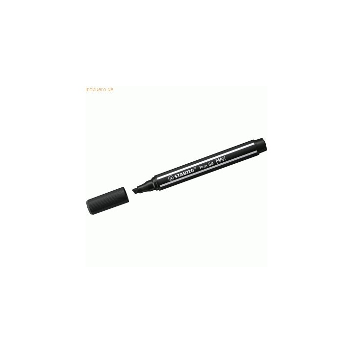 rotulador premium con punta de fibra biselada pen 68 max color negro stabilo 768/46