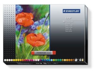 estuche de carton con 36 pasteles, colores surtidos staedtler 2420 c36