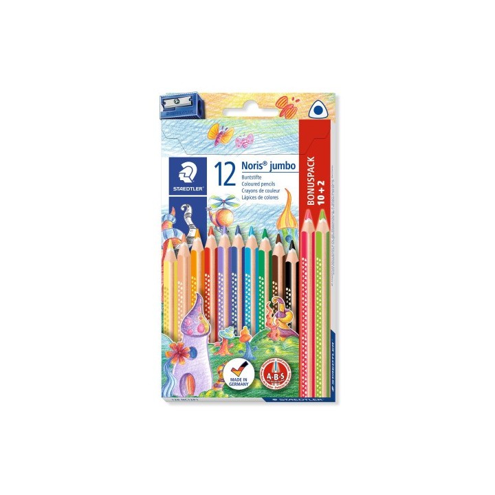 staedtler 128 negro, azul, burdeos, marron, verde, azul claro, verde claro, naranja, melocoton, rojo