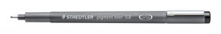 rotulador calibrado pigment liner 308, 0,8mm, negro staedtler 308 08-9