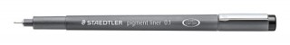 rotulador calibrado pigment liner 308, 0,1mm, negro staedtler 308 01-9