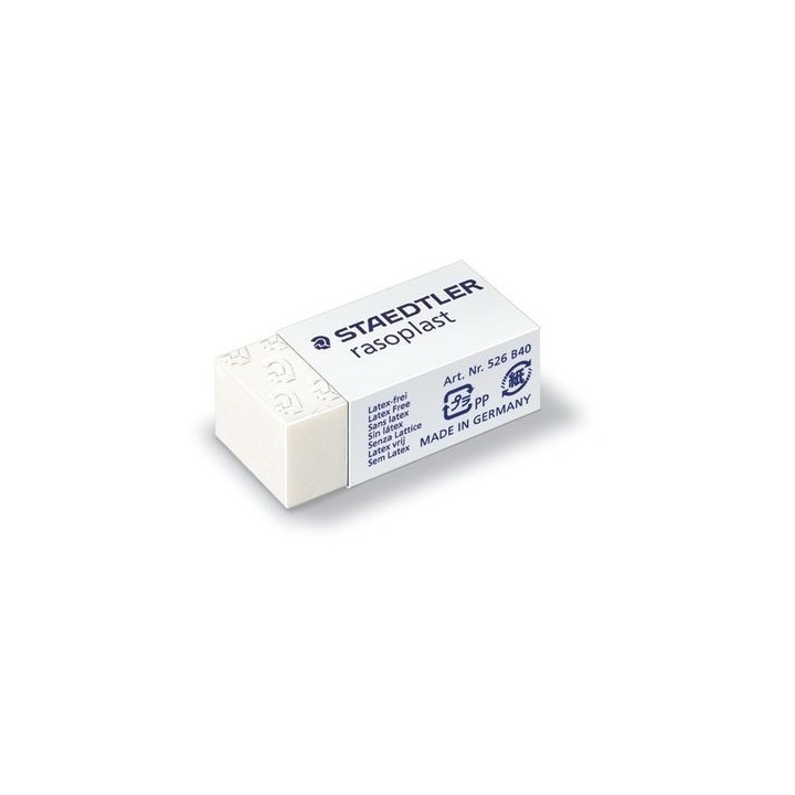goma de borrar rasoplast (33x16x13 mm) staedtler 526 b40