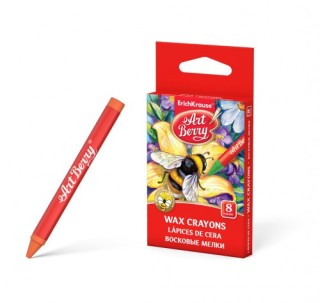 estuche de ceras de plastico 8 colores artberry 34929