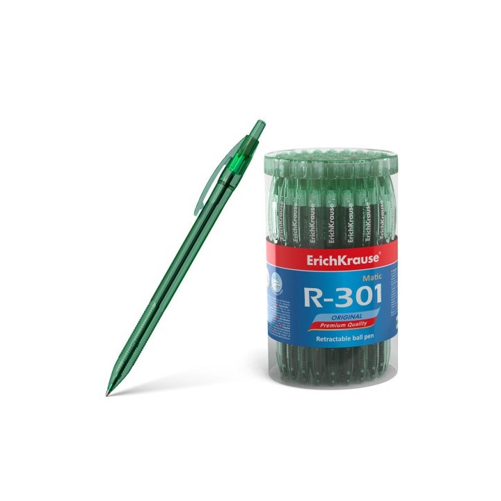 erichkrause 46767 boligrafo verde boligrafo de punta retractil con pulsador 60 pieza(s)